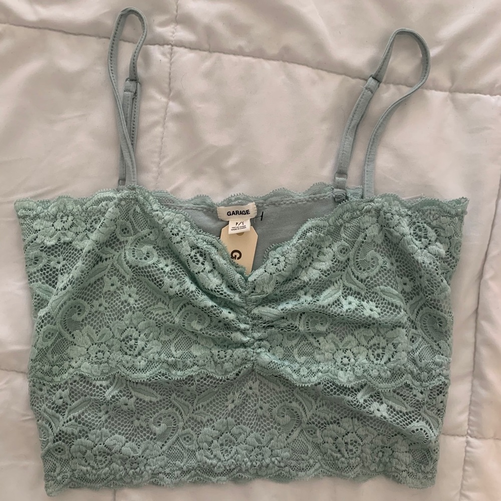 Garage lace crop top